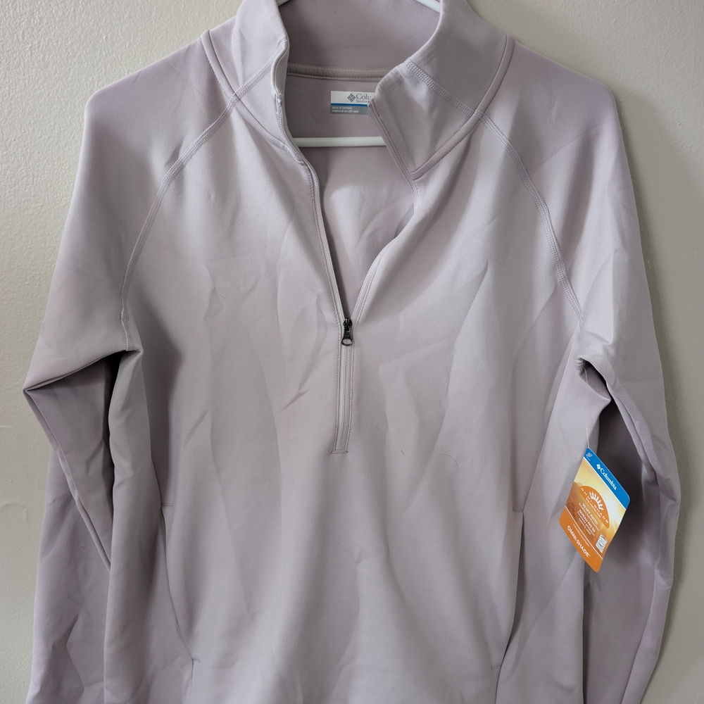 Columbia Light Gray Quarter-Zip Pullover